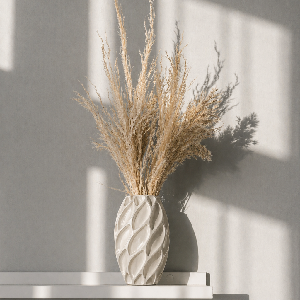 AeroForm Vase – Modern Textured 3D Printed Decorative Flower Vase