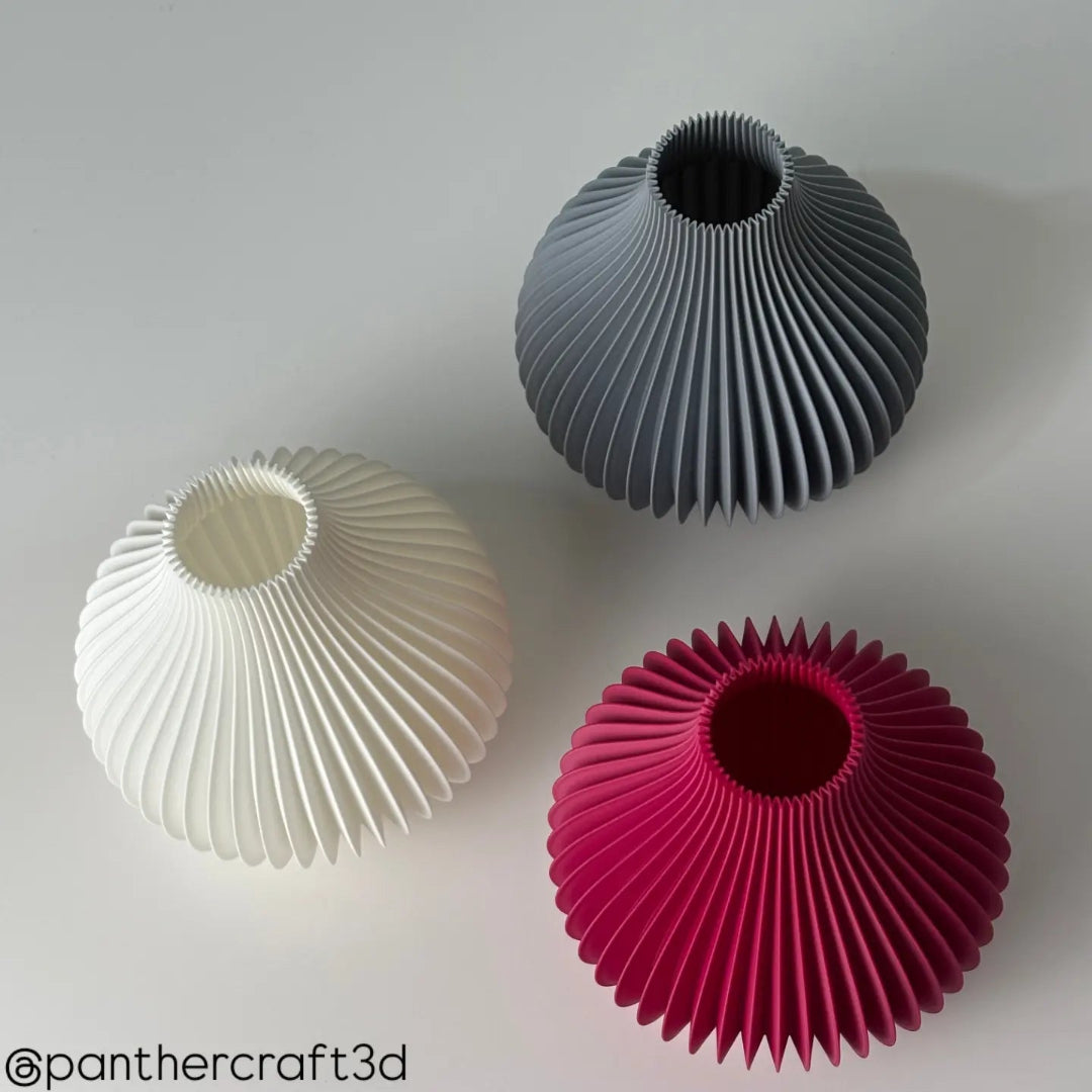 Zenith Sculptural Pleated Vase