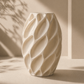 AeroForm Vase – Modern Textured 3D Printed Decorative Flower Vase