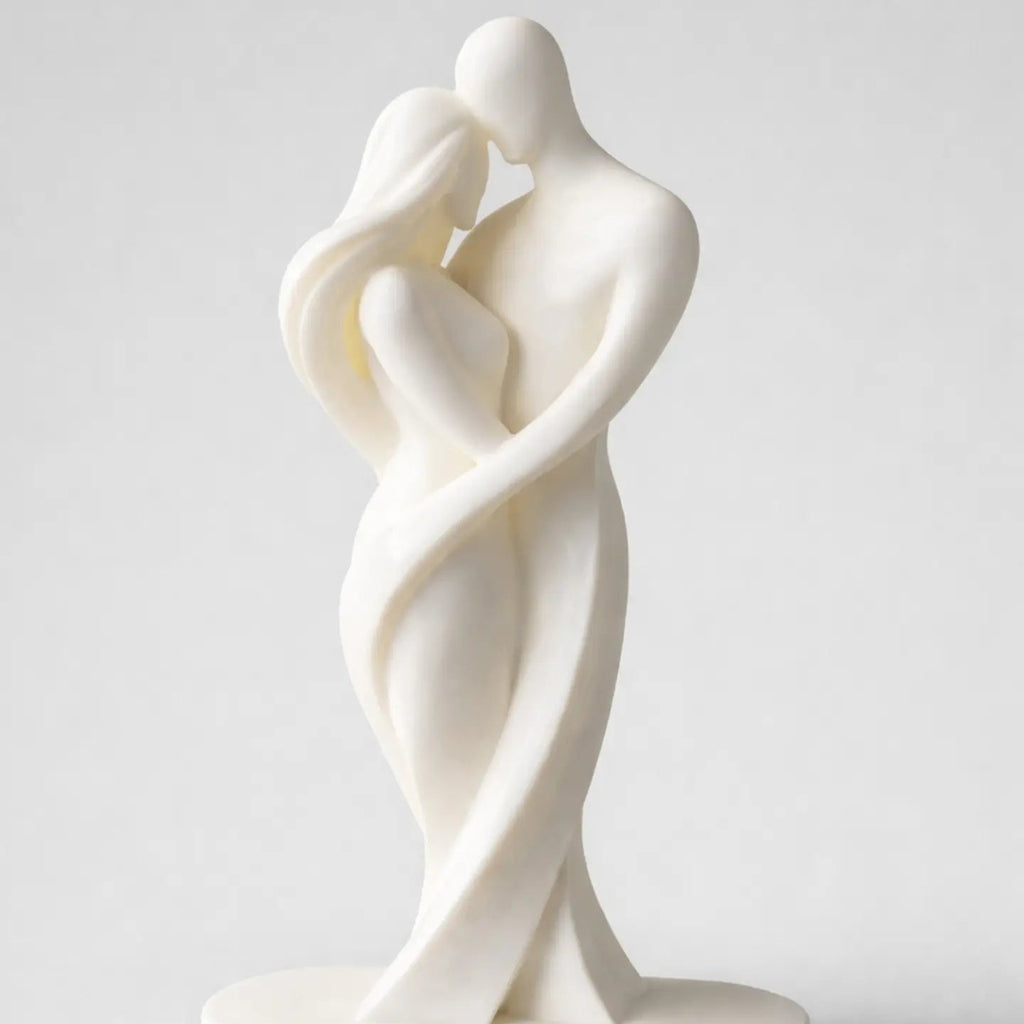 Romantic Couple Abstract Sculpture | Premium 3D Printed Decor